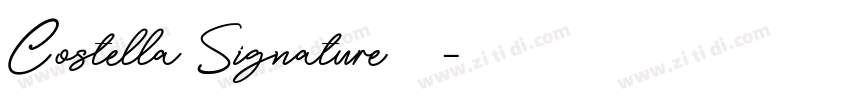 Costella Signature 语字体转换
